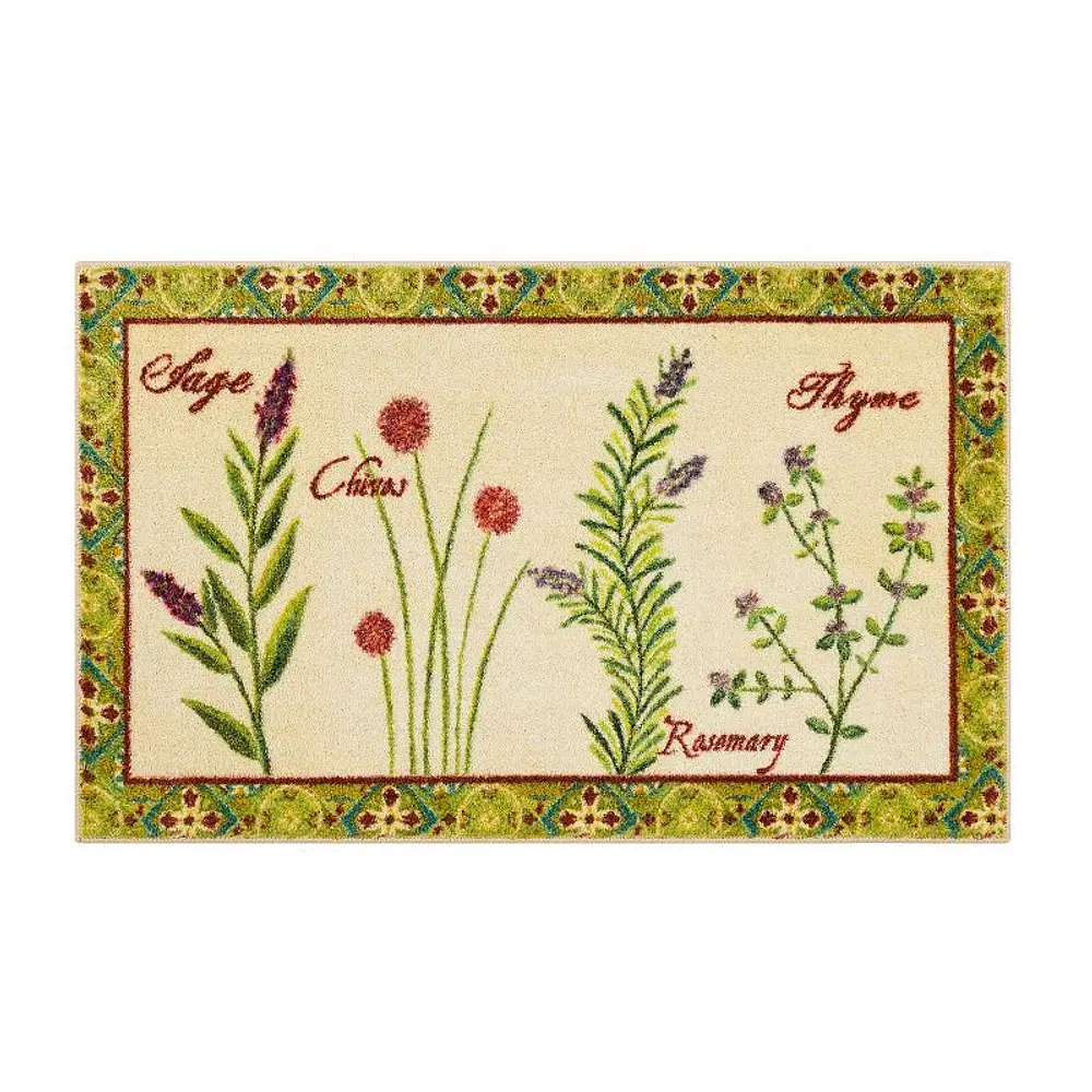 Mohawk Home Herb Garden Kitchen Rug  Beige 30inx50in