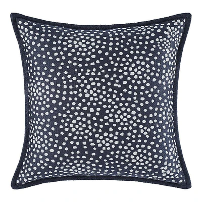 Hampton Bay Midnight Square Outdoor Throw Pillow, Black