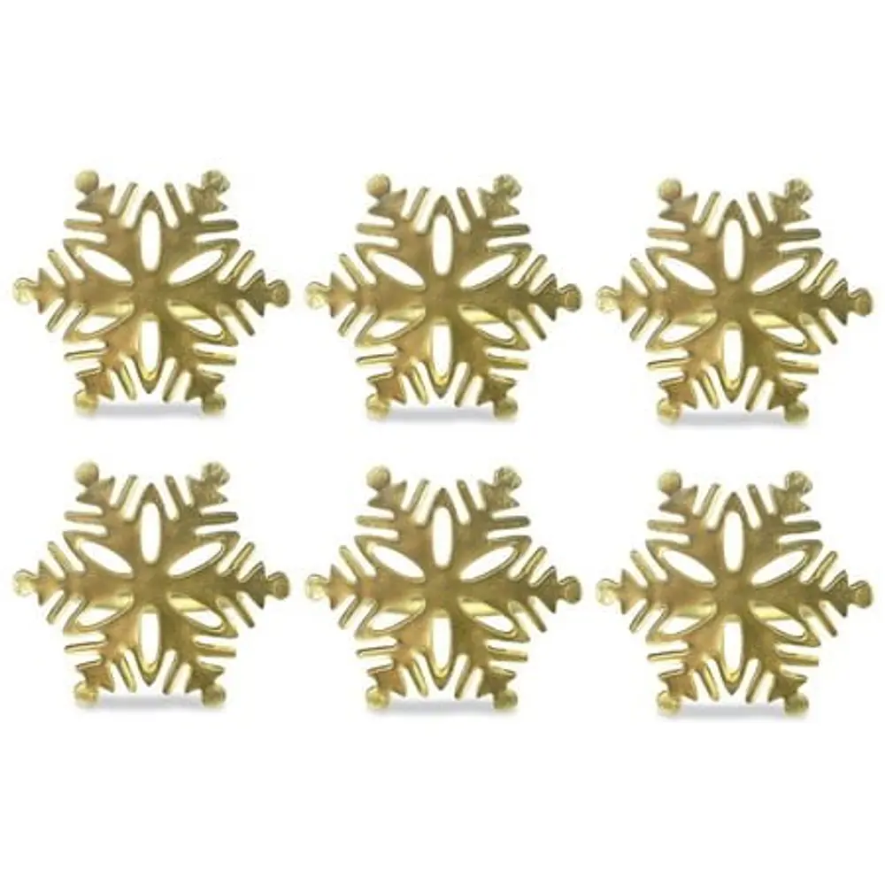 Gold Snowflake Napkin Ring (Set of 6)