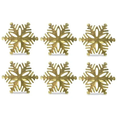 Gold Snowflake Napkin Ring (Set of 6)