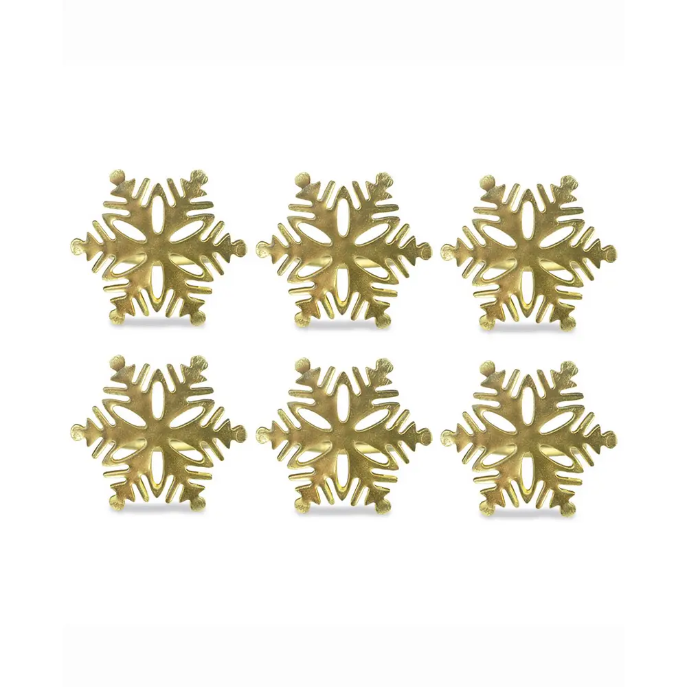 Gold Snowflake Napkin Ring (Set of 6)