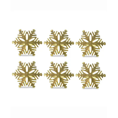 Gold Snowflake Napkin Ring (Set of 6)