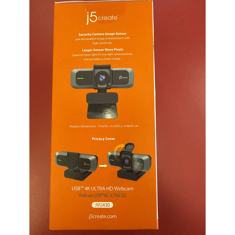 j5create USB™ 4K ULTRA HD Webcam JVU430