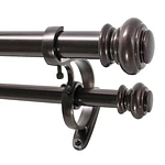 Decopolitan 1  Antique Bronze Urn Double Curtain Rod  Bronze