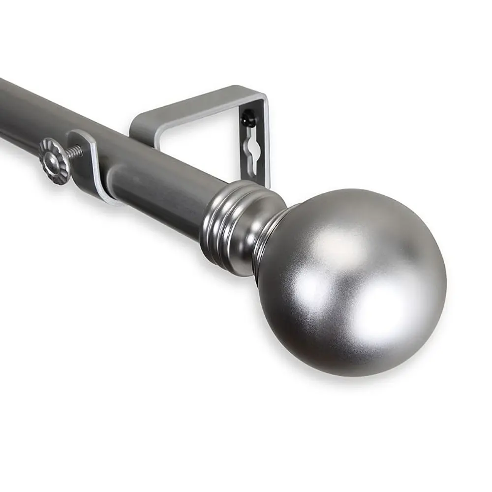 Rod Desyne Globe Single Curtain Rod 120-170in