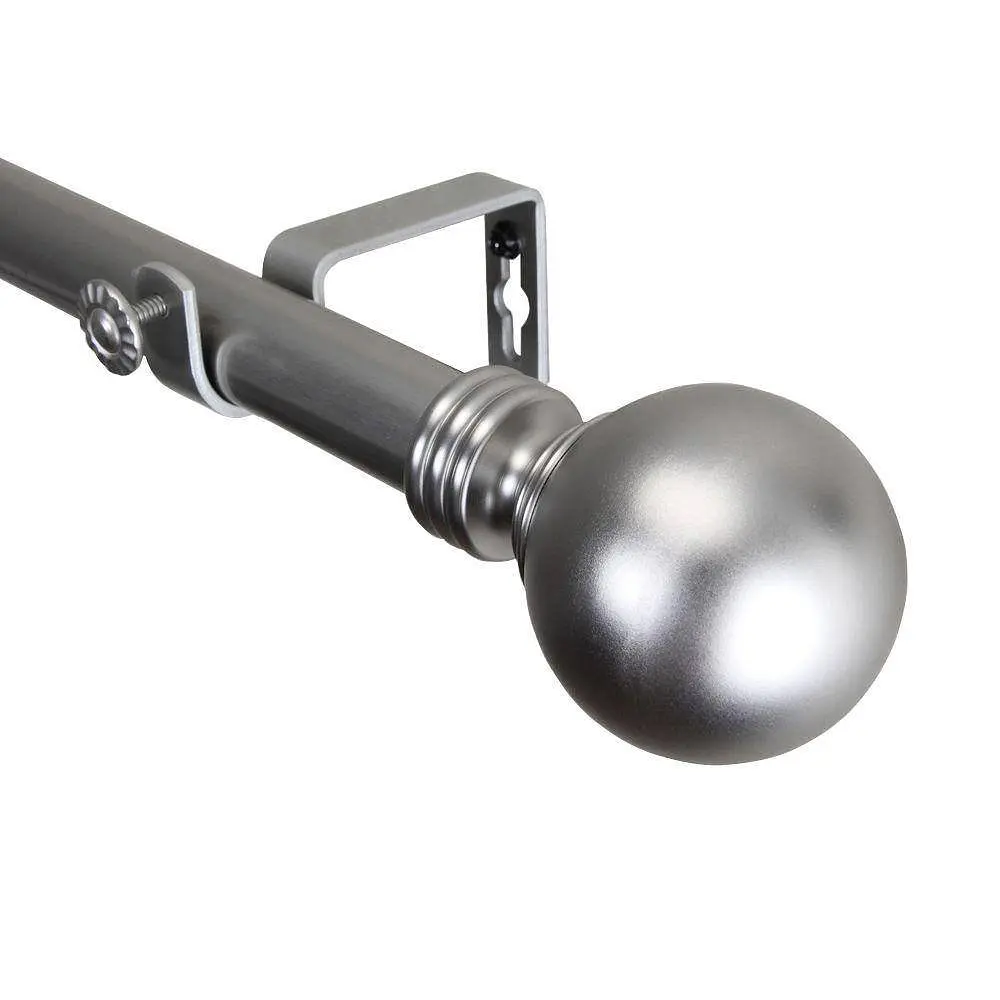 Rod Desyne Globe Single Curtain Rod 120-170in