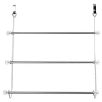 Home Basics 3-Tier Chrome-Plated Steel Over the Door Towel Rack