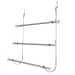 Home Basics 3-Tier Chrome-Plated Steel Over the Door Towel Rack
