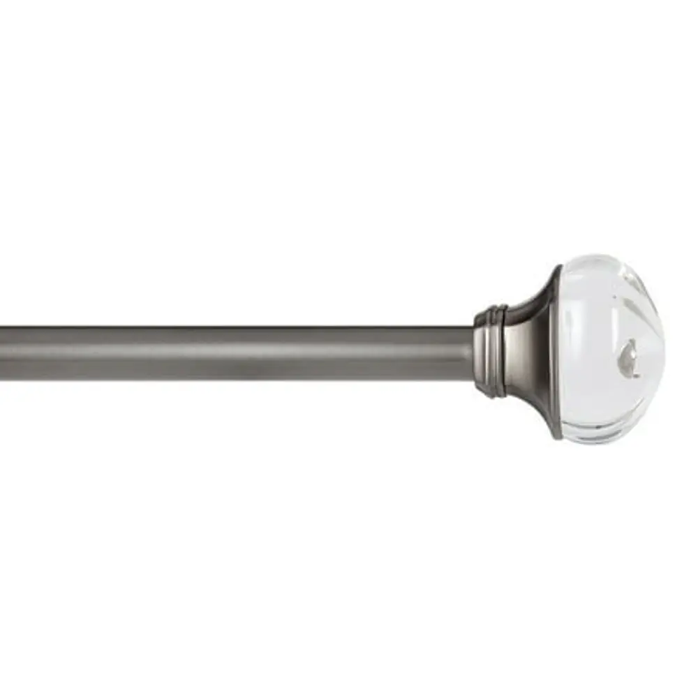Kenney® Grayson 1/2  Petite Cafe Decorative Window Curtain Rod  48-86   Pewter
