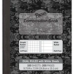 Composition Book Wide/Legal Rule  Black Cover  9.75 x 7.5  100 Sheets