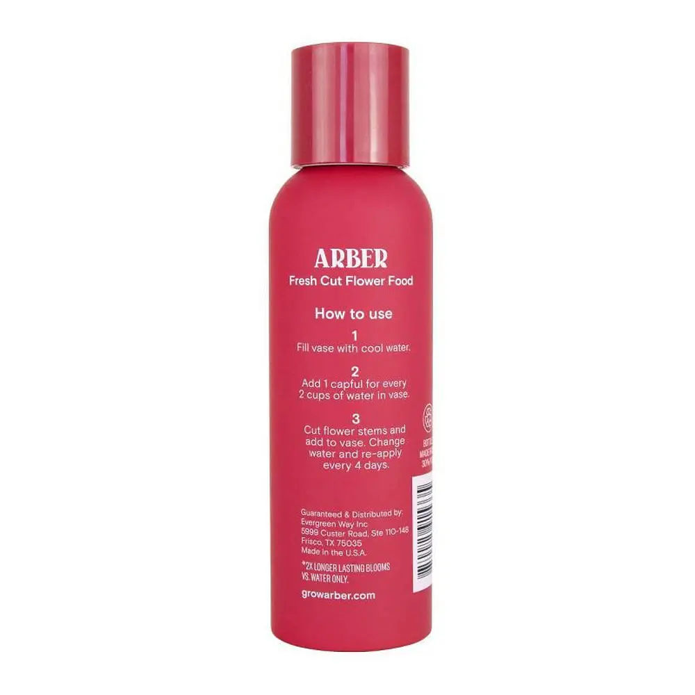 Arber 4oz Organic Cut Flower Plant Food Fertilizer: Nutrient-Rich Feed for Blooms, Enhances Floral Health & Longevity