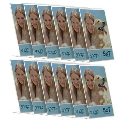 5 x7  Clear Acrylic Self Standing Photo Frames - Rectangular Tabletop