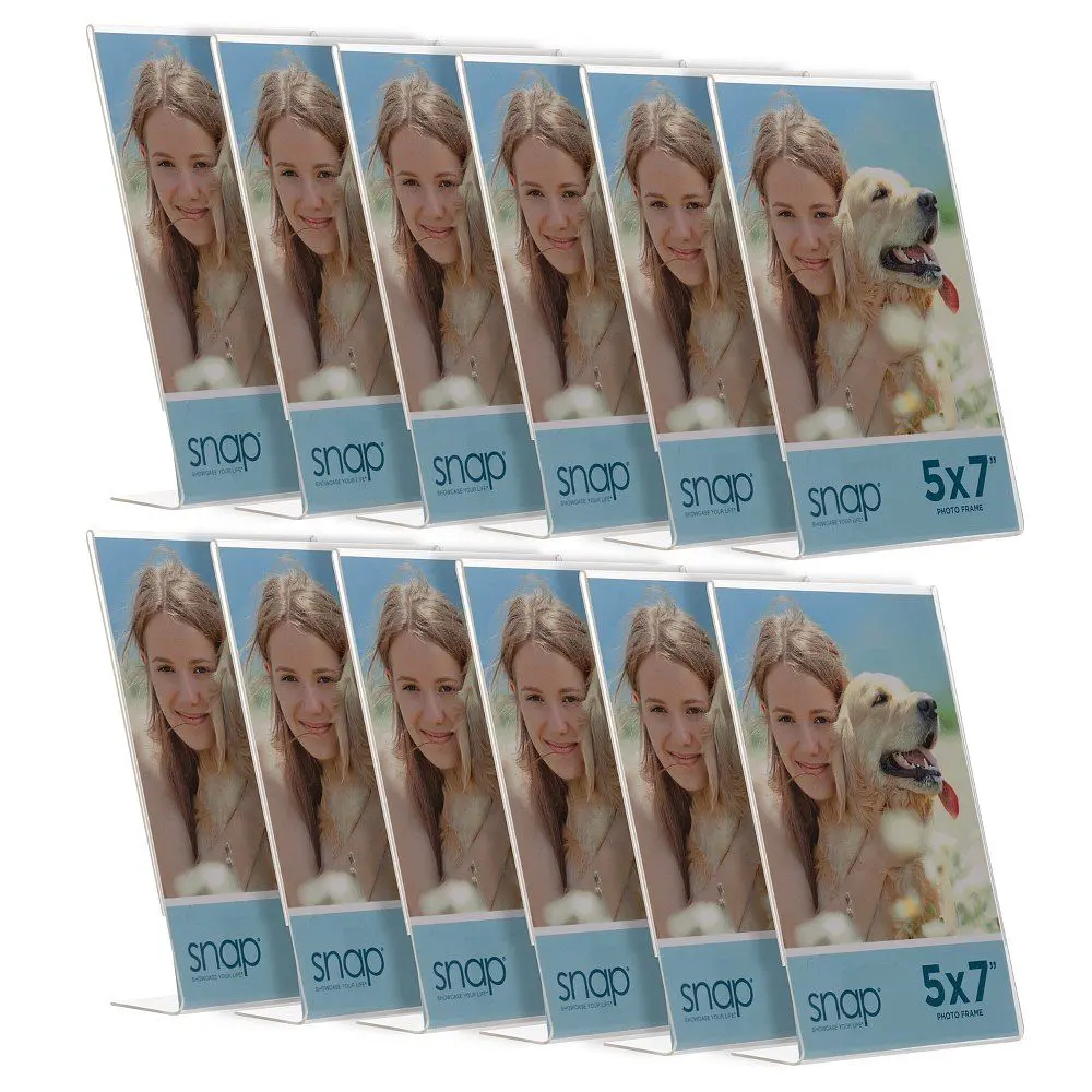 5 x7  Clear Acrylic Self Standing Photo Frames - Rectangular Tabletop