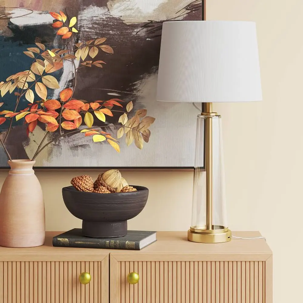 Tapered Fillable Table Lamp with USB (Includes LED Light Bulb) - Threshold™