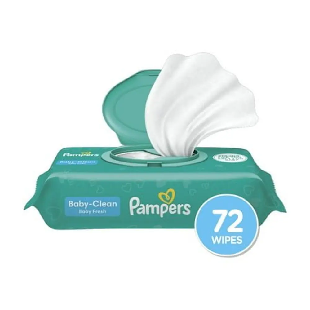 Pampers Complete Clean Baby Wipes Fresh Scent - 72ct: Hypoallergenic, Paraben-Free, Pop-Up Dispenser, Diaper Area Use