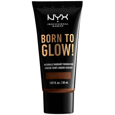 NYX Professional Makeup Born To Glow Radiant Foundation - 22.7 Deep Walnut - 1.01 fl oz