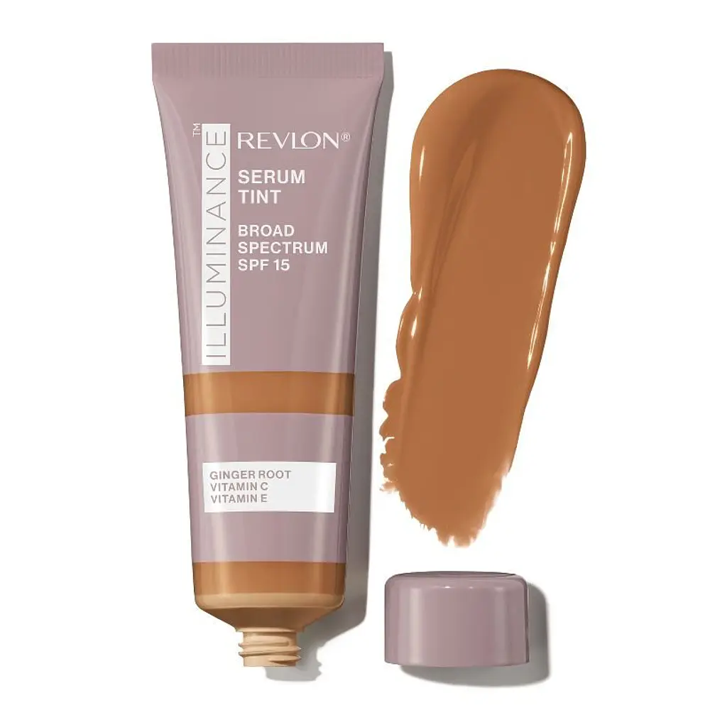 Revlon Illuminance Serum Tint  Liquid Foundation  Light Buildable Coverage  Warm Caramel  0.94 fl oz.