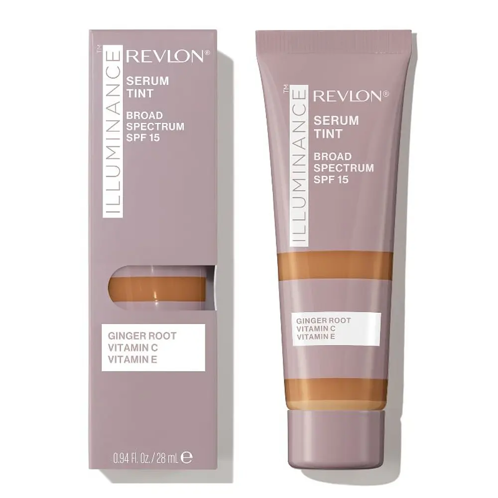 Revlon Illuminance Serum Tint  Liquid Foundation  Light Buildable Coverage  Warm Caramel  0.94 fl oz.