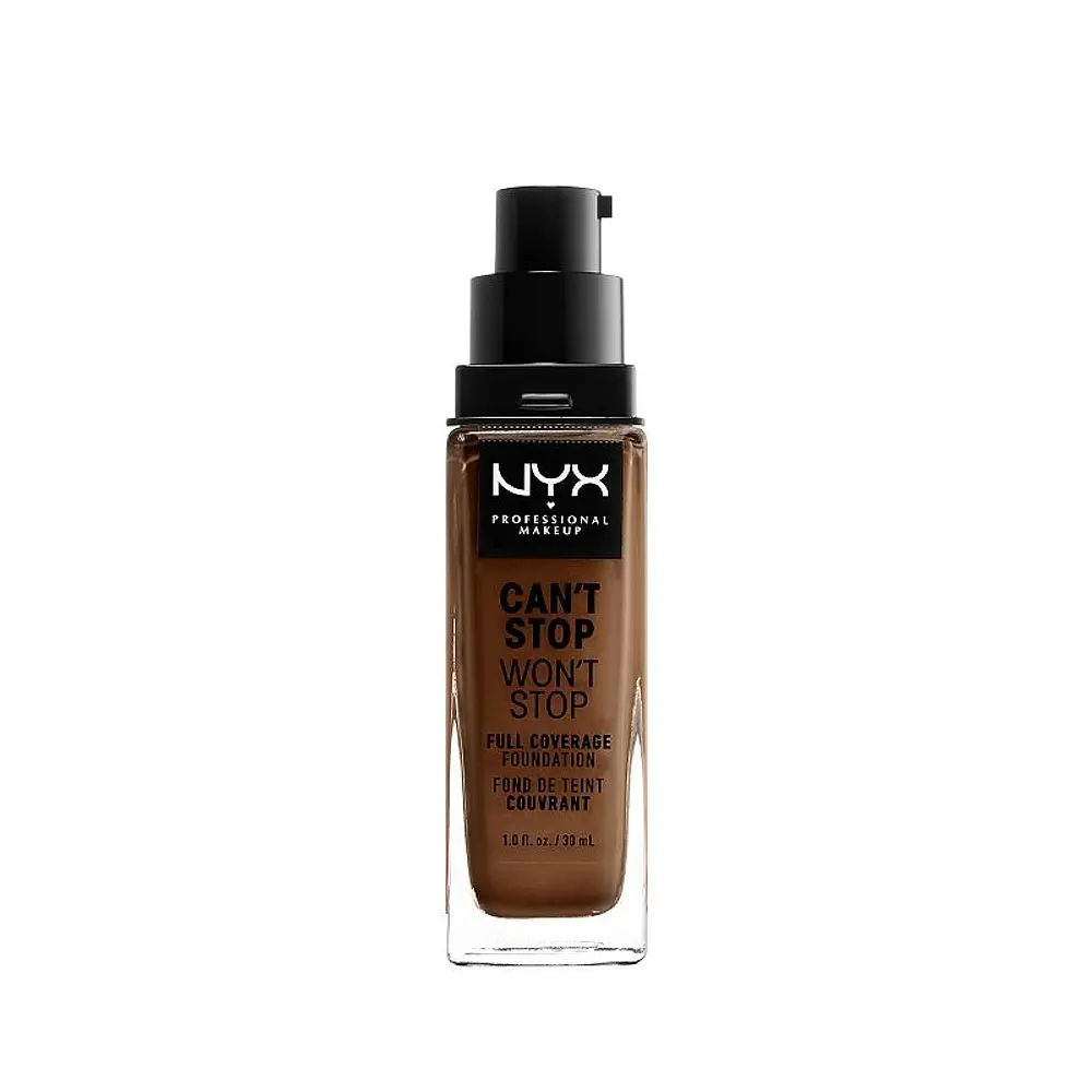 NYX Professional Makeup Can t Stop Won t Stop 24hr Full Coverage Liquid Foundation  Matte Finish  Waterproof  Cocoa