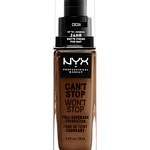 NYX Professional Makeup Can t Stop Won t Stop 24hr Full Coverage Liquid Foundation  Matte Finish  Waterproof  Cocoa