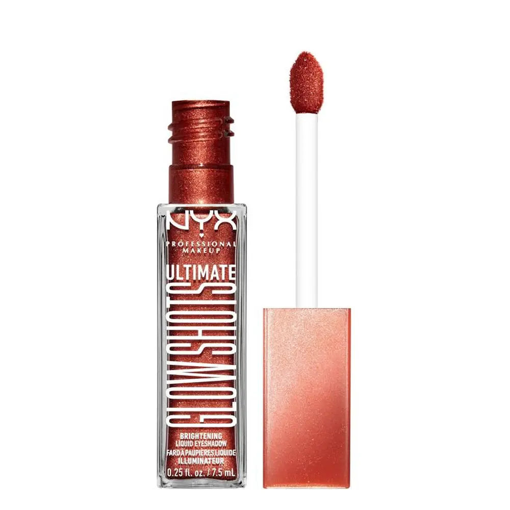 NYX Professional Makeup Ultimate Glow Shots Shimmer Liquid Eyeshadow  Clementine Fine