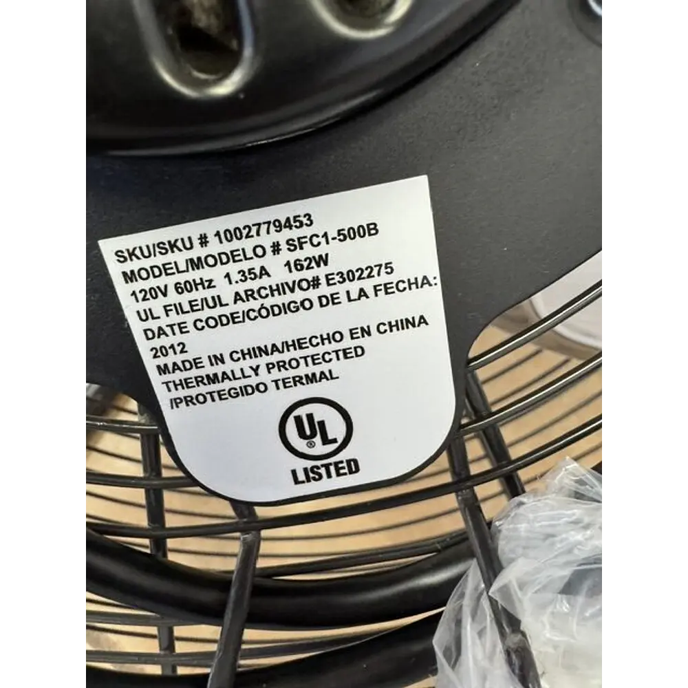 Commercial Electric 20 in. 3-Speed High Velocity Floor Fan