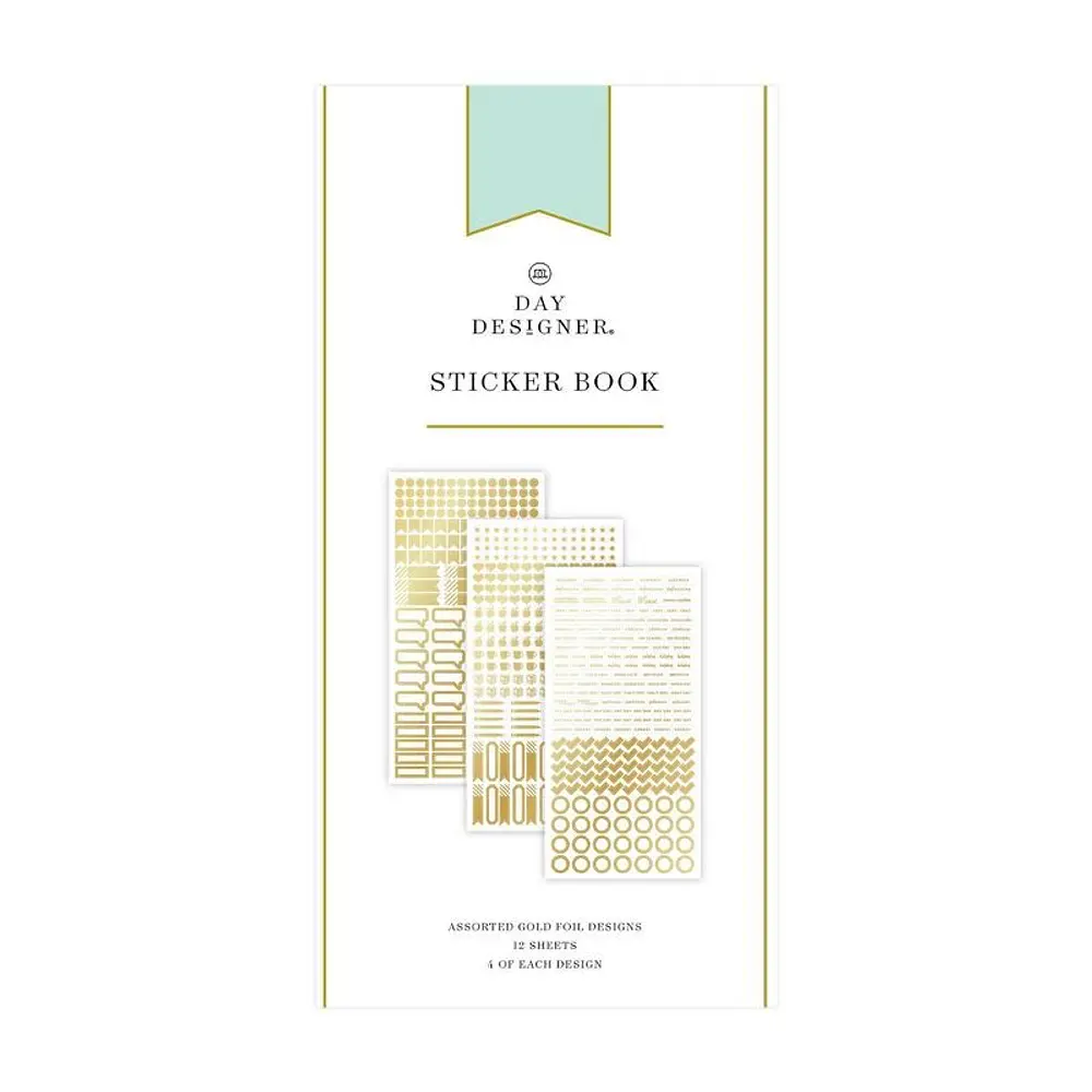 Day Designer Sticker Book: 2216 Planner & Calendar Stickers, 12 Sheets, 9.5" x 4.6"
