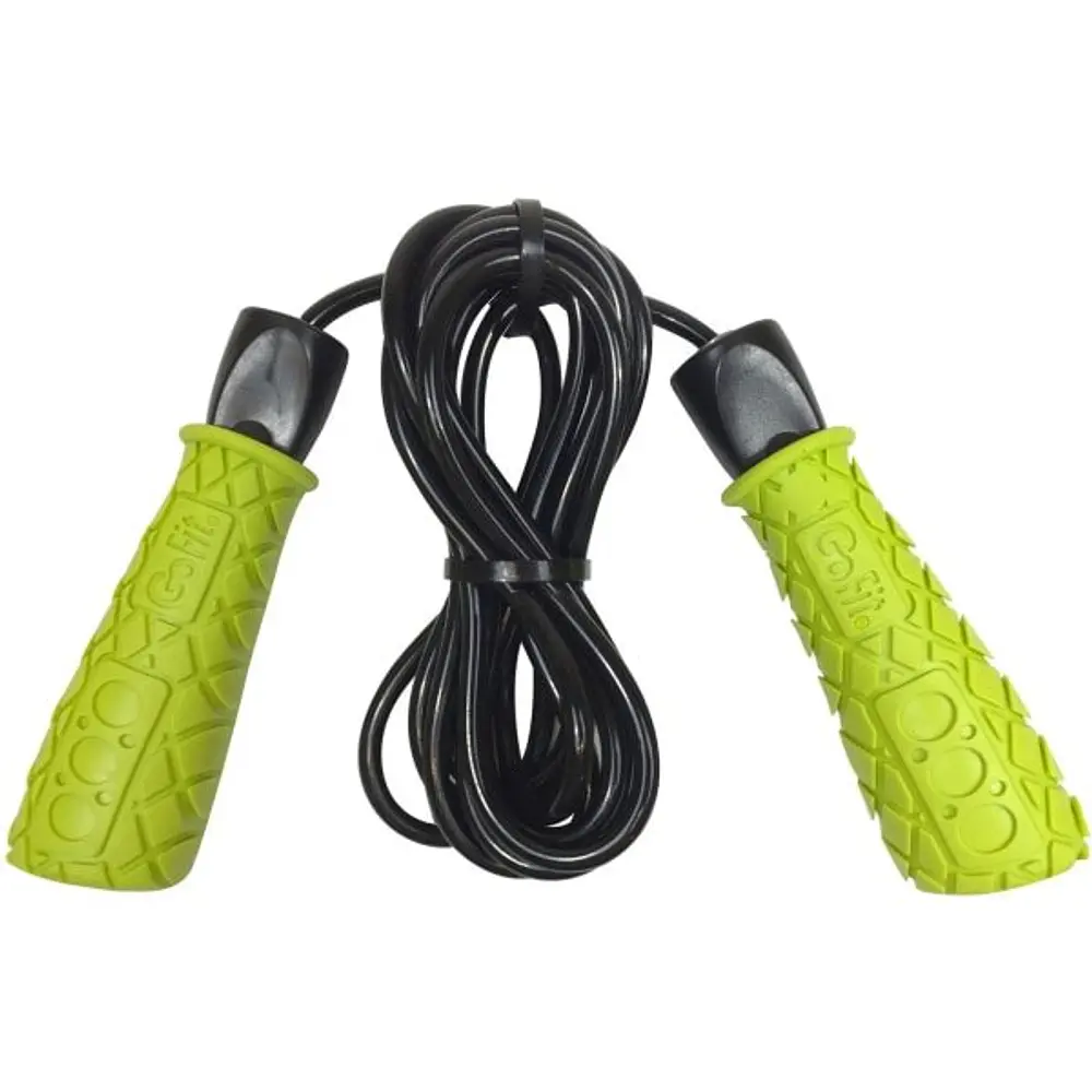 GoFit Speed Training Jump Rope with Padded Foam Grips - Adjustable Pro 9ft Rope  Ball Bearing Movement for Smooth Rotation Ideal for Boxing  Cardio or Endurance Workout