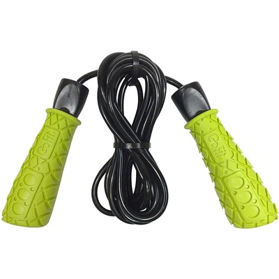 GoFit Speed Training Jump Rope with Padded Foam Grips - Adjustable Pro 9ft Rope  Ball Bearing Movement for Smooth Rotation Ideal for Boxing  Cardio or Endurance Workout