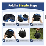 Small Animal Playpen, Portable Outdoor Exercise Pet Cage Tent, Black and Blue