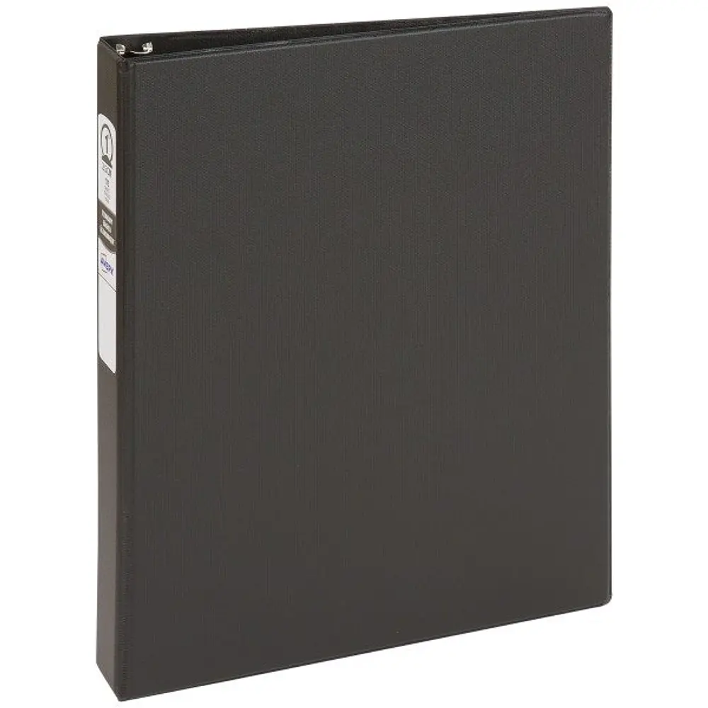 Avery Standard Binder  1  Round Rings  Black Binder (03301)