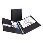 Avery Standard Binder  1  Round Rings  Black Binder (03301)