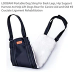 LOOOBANI Portable Dog Sling for Back Legs, Hip Support Harness to help lift Dogs Rear (S)