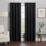Eclipse Kendall Modern Blackout Curtains  84 In Long x 42 In Wide  Black  Sold as a Single Curtain Panel