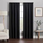 Eclipse Kendall Modern Blackout Curtains  84 In Long x 42 In Wide  Black  Sold as a Single Curtain Panel