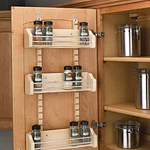 Rev-A-Shelf Large Adjustable 3-Shelf Cabinet Door Mount Spice Rack  4ASR-21