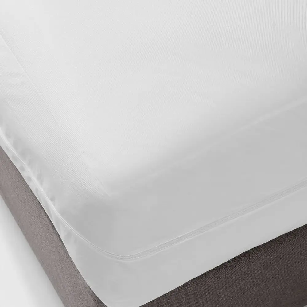 Full Waterproof Zippered Mattress Protector - Room Essentials™: Polyethylene Fabric, Fits 12" Depth, OEKO-TEX Certified