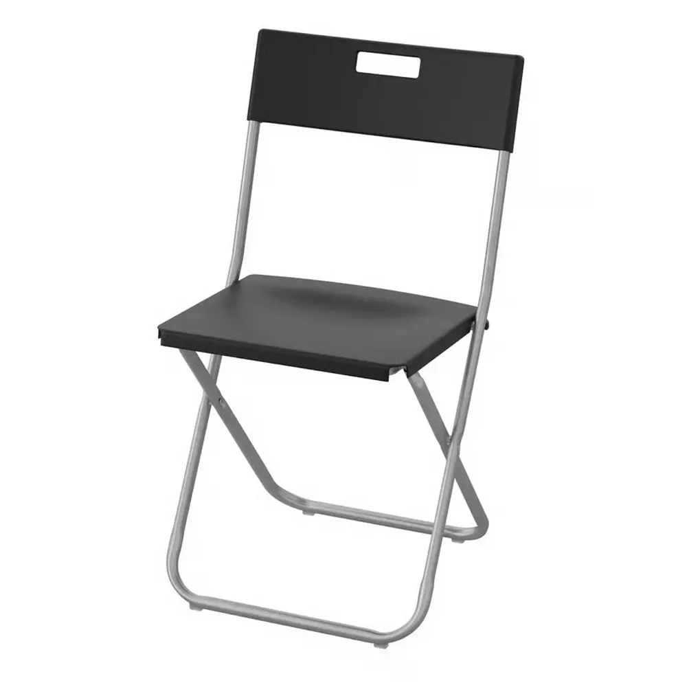 GUNDE Folding chair, black