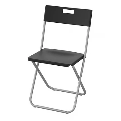 GUNDE Folding chair, black