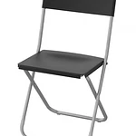 GUNDE Folding chair, black