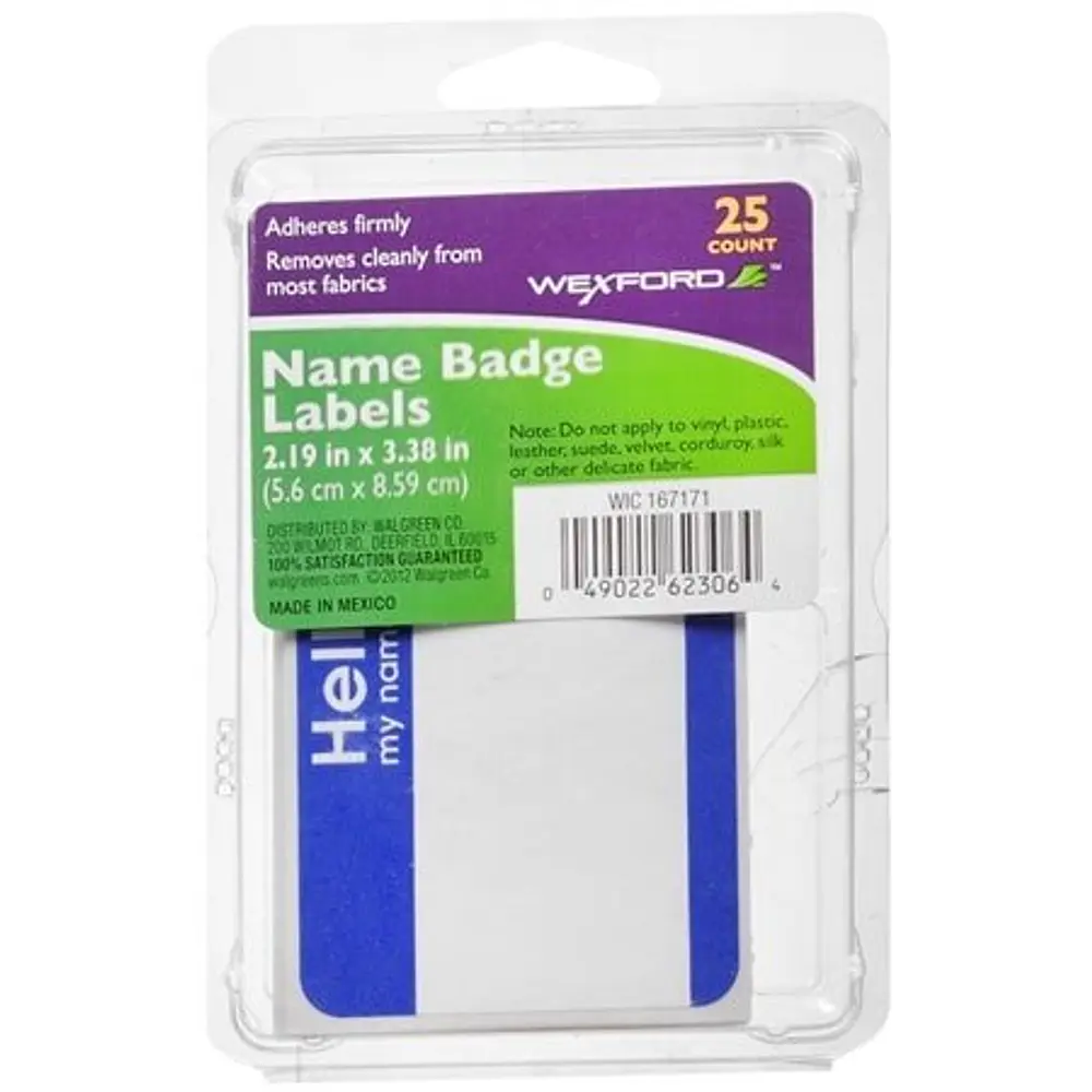 Wexford Labels Name Badges - 25 count