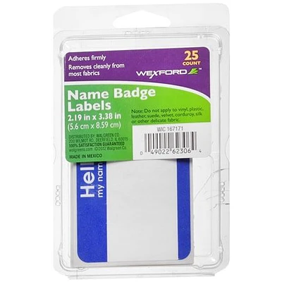 Wexford Labels Name Badges - 25 count