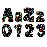 DOTS ON BLACK DESIGNER LETTERS