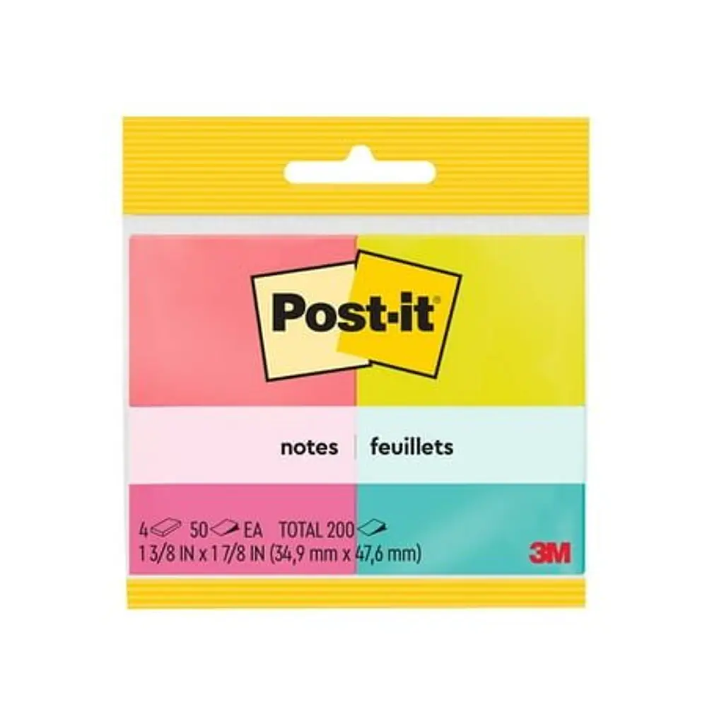 Post-it Notes  1 3/8 in x 1 7/8 in  Poptimistic  4 Pads