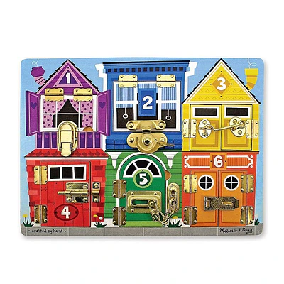 Melissa & Doug Latches Wooden Activity Board - FSC Certified Materials