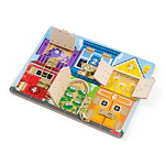 Melissa & Doug Latches Wooden Activity Board - FSC Certified Materials