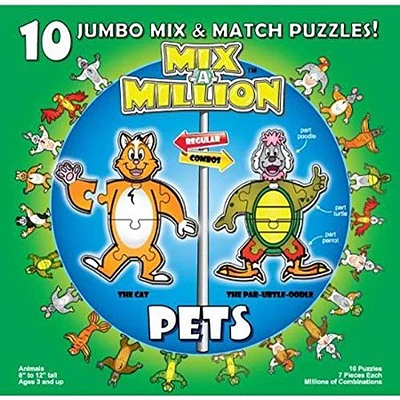 Pets Mix-A-Miillion 10 Jumbo Mix & Match Puzzles