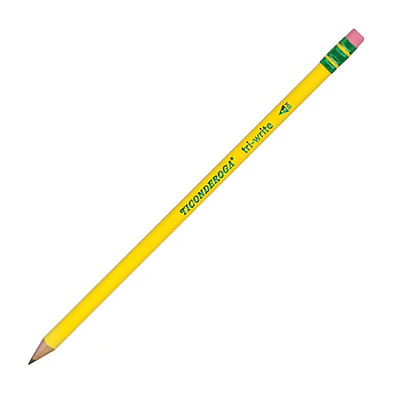 Ticonderoga Tri-Write Woodcase Pencil  HB #2  Yellow  Dozen