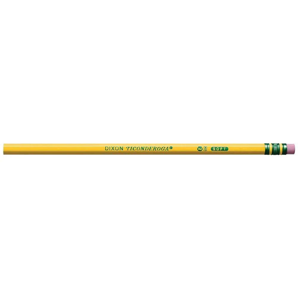 Ticonderoga Premium Wood Pencils Unsharpened #2 Lead Yellow 24 Count 0.3 mm Pencil Lead