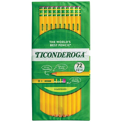 72ct Ticonderoga Wood #2 Pencil Yellow